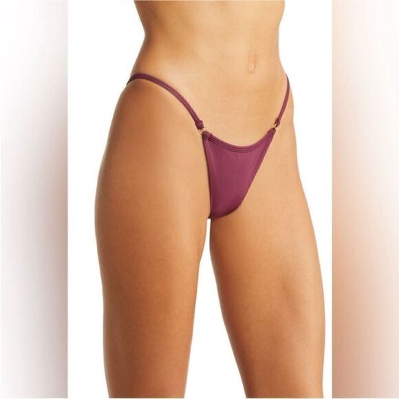 HOUSE OF CB NWT Thong Bikini Bottoms in Prune Size Large - Picture 4 of 10